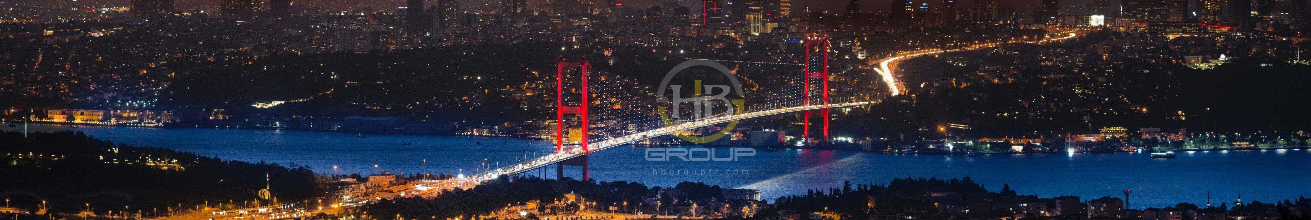 چشم‌انداز شبانه پل بسفر استانبول