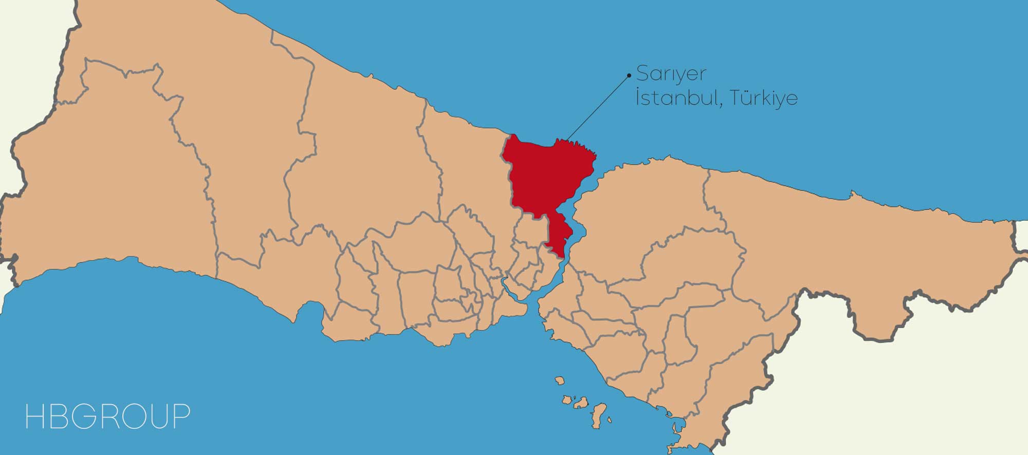 نقشه منطقه ساریر استانبول